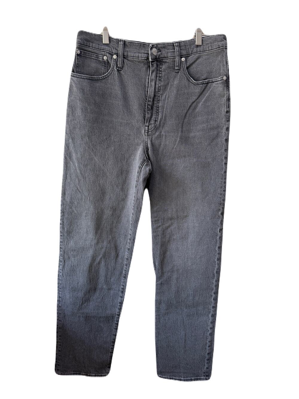 Madewell The Perfect Vintage Straight Jean Gray Wash Tall High Rise Denim 31x31